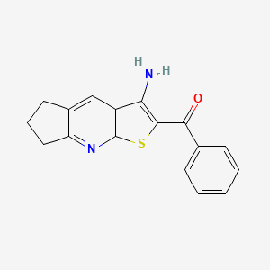 (3-amino-6,7-dihydro-5H-cyclopenta[b]thieno[3,2-e]pyridin-2-yl)(phenyl)methanone