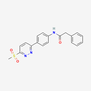 N-(4-(6-(methylsulfonyl)pyridazin-3-yl)phenyl)-2-phenylacetamide