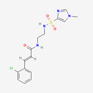 (2E)-3-(2-chlorophenyl)-N-[2-(1-methyl-1H-imidazole-4-sulfonamido)ethyl]prop-2-enamide