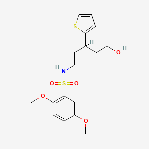 molecular formula C17H23NO5S2 B2645936 N-(5-羟基-3-(噻吩-2-基)戊基)-2,5-二甲氧基苯磺酰胺 CAS No. 2034481-49-5