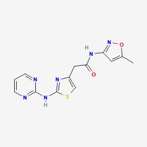 N-(5-methylisoxazol-3-yl)-2-(2-(pyrimidin-2-ylamino)thiazol-4-yl)acetamide