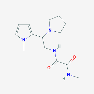 molecular formula C14H22N4O2 B2645944 N1-methyl-N2-(2-(1-methyl-1H-pyrrol-2-yl)-2-(pyrrolidin-1-yl)ethyl)oxalamide CAS No. 1049350-27-7