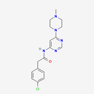 molecular formula C17H20ClN5O B2645946 2-(4-氯苯基)-N-(6-(4-甲基哌嗪-1-基)嘧啶-4-基)乙酰胺 CAS No. 1396759-99-1