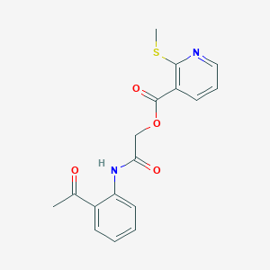 molecular formula C17H16N2O4S B2645948 [2-(2-Acetylanilino)-2-oxoethyl] 2-methylsulfanylpyridine-3-carboxylate CAS No. 729585-11-9