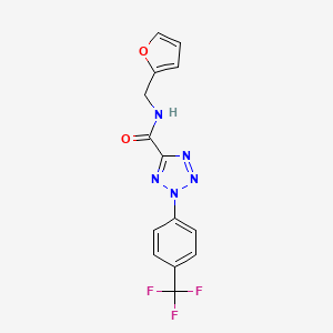 molecular formula C14H10F3N5O2 B2645949 N-(呋喃-2-基甲基)-2-(4-(三氟甲基)苯基)-2H-四唑-5-甲酰胺 CAS No. 1396849-33-4
