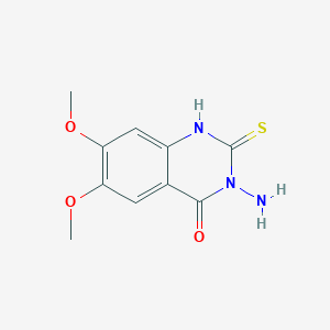 molecular formula C10H11N3O3S B2645950 3-amino-6,7-dimethoxy-2-thioxo-2,3-dihydroquinazolin-4(1H)-one CAS No. 702668-21-1