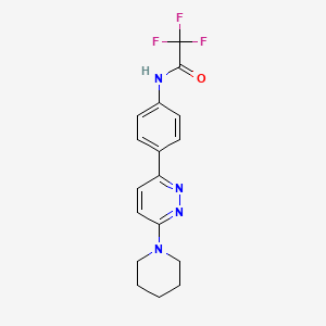 2,2,2-trifluoro-N-(4-(6-(piperidin-1-yl)pyridazin-3-yl)phenyl)acetamide