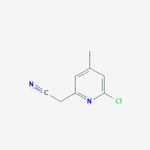 molecular formula C8H7ClN2 B2645967 2-(6-Chloro-4-methylpyridin-2-yl)acetonitrile CAS No. 1227577-98-1