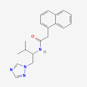 molecular formula C19H22N4O B2645970 N-(3-methyl-1-(1H-1,2,4-triazol-1-yl)butan-2-yl)-2-(naphthalen-1-yl)acetamide CAS No. 2034460-23-4