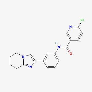 6-chloro-N-(3-{5H,6H,7H,8H-imidazo[1,2-a]pyridin-2-yl}phenyl)pyridine-3-carboxamide