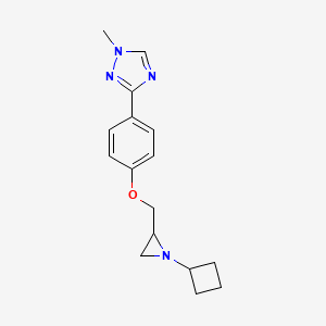 3-[4-[(1-Cyclobutylaziridin-2-yl)methoxy]phenyl]-1-methyl-1,2,4-triazole