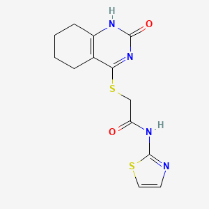 2-((2-oxo-1,2,5,6,7,8-hexahydroquinazolin-4-yl)thio)-N-(thiazol-2-yl)acetamide