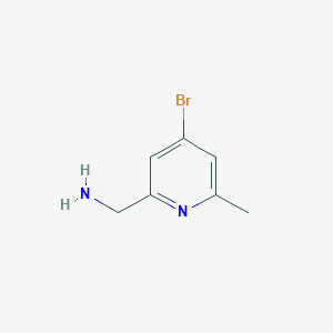 molecular formula C7H9BrN2 B2645988 (4-Bromo-6-methylpyridin-2-YL)methanamine CAS No. 886372-55-0