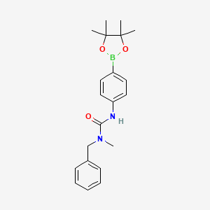 1-Benzyl-1-methyl-3-(4-(4,4,5,5-tetramethyl-1,3,2-dioxaborolan-2-yl)phenyl)urea