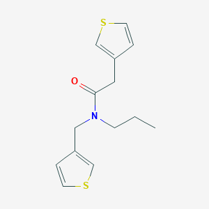 molecular formula C14H17NOS2 B2646003 N-propyl-2-(thiophen-3-yl)-N-(thiophen-3-ylmethyl)acetamide CAS No. 1797213-56-9