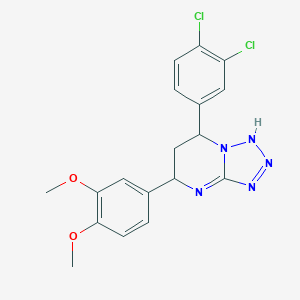 molecular formula C18H17Cl2N5O2 B264601 7-(3,4-dichlorophenyl)-5-(3,4-dimethoxyphenyl)-1,5,6,7-tetrahydrotetrazolo[1,5-a]pyrimidine 