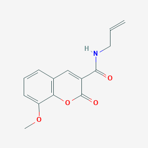 molecular formula C14H13NO4 B2646011 8-methoxy-2-oxo-N-(prop-2-en-1-yl)-2H-chromene-3-carboxamide CAS No. 868153-35-9