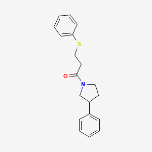 1-(3-Phenylpyrrolidin-1-yl)-3-(phenylthio)propan-1-one