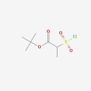 molecular formula C7H13ClO4S B2646017 tert-Butyl 2-(chlorosulfonyl)propanoate CAS No. 2174001-73-9