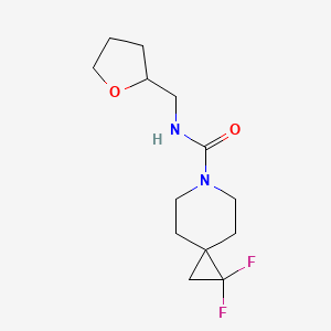 molecular formula C13H20F2N2O2 B2646019 1,1-difluoro-N-[(oxolan-2-yl)methyl]-6-azaspiro[2.5]octane-6-carboxamide CAS No. 2309729-75-5