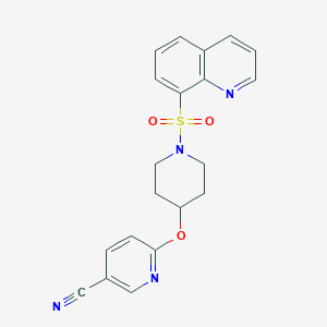 6-((1-(Quinolin-8-ylsulfonyl)piperidin-4-yl)oxy)nicotinonitrile