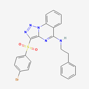 3-(4-BROMOBENZENESULFONYL)-N-(2-PHENYLETHYL)-[1,2,3]TRIAZOLO[1,5-A]QUINAZOLIN-5-AMINE