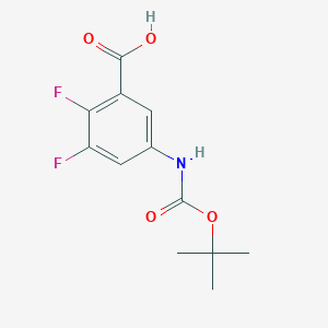 2,3-Difluoro-5-[(2-methylpropan-2-yl)oxycarbonylamino]benzoic acid