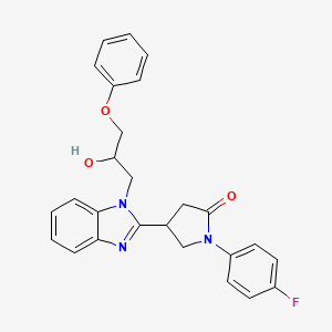 1-(4-fluorophenyl)-4-[1-(2-hydroxy-3-phenoxypropyl)-1H-benzimidazol-2-yl]pyrrolidin-2-one