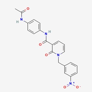 molecular formula C21H18N4O5 B2646039 N-(4-acetamidophenyl)-1-(3-nitrobenzyl)-2-oxo-1,2-dihydropyridine-3-carboxamide CAS No. 941904-41-2