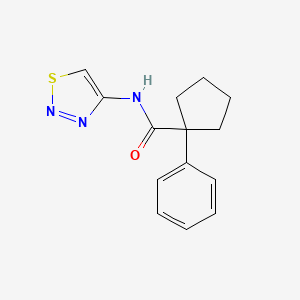 molecular formula C14H15N3OS B2646044 苯环戊基)-N-(3,4,5-噻二唑基)甲酰胺 CAS No. 1023441-52-2