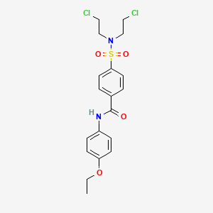 molecular formula C19H22Cl2N2O4S B2646046 4-[bis(2-chloroethyl)sulfamoyl]-N-(4-ethoxyphenyl)benzamide CAS No. 307510-42-5