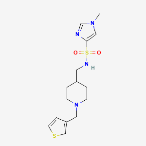 molecular formula C15H22N4O2S2 B2646069 1-methyl-N-((1-(thiophen-3-ylmethyl)piperidin-4-yl)methyl)-1H-imidazole-4-sulfonamide CAS No. 1448053-08-4