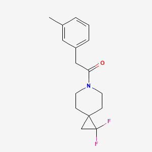 molecular formula C16H19F2NO B2646072 1-(1,1-二氟-6-氮杂螺[2.5]辛-6-基)-2-(间甲苯基)乙-1-酮 CAS No. 2097933-45-2