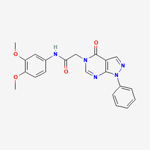 N-(3,4-dimethoxyphenyl)-2-(4-oxo-1-phenylpyrazolo[3,4-d]pyrimidin-5-yl)acetamide