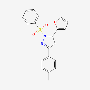 5-(furan-2-yl)-1-(phenylsulfonyl)-3-(p-tolyl)-4,5-dihydro-1H-pyrazole