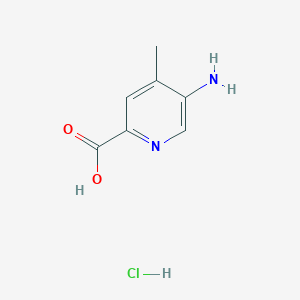 molecular formula C7H9ClN2O2 B2646094 5-Amino-4-methylpyridine-2-carboxylic acid;hydrochloride CAS No. 2248334-35-0