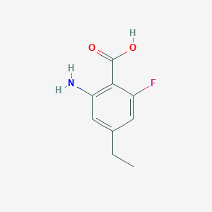 molecular formula C9H10FNO2 B2646096 2-Amino-4-ethyl-6-fluorobenzoic acid CAS No. 2137646-11-6