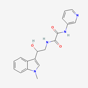 molecular formula C18H18N4O3 B2646139 N1-(2-hydroxy-2-(1-methyl-1H-indol-3-yl)ethyl)-N2-(pyridin-3-yl)oxalamide CAS No. 1448052-65-0
