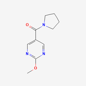 molecular formula C10H13N3O2 B2646152 2-Methoxy-5-(pyrrolidin-1-ylcarbonyl)pyrimidine CAS No. 1251635-58-1