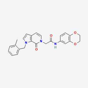 N-(2,3-dihydro-1,4-benzodioxin-6-yl)-2-[1-(2-methylbenzyl)-7-oxo-1,7-dihydro-6H-pyrrolo[2,3-c]pyridin-6-yl]acetamide