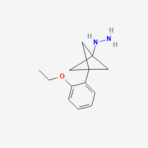 molecular formula C13H18N2O B2646167 [3-(2-Ethoxyphenyl)-1-bicyclo[1.1.1]pentanyl]hydrazine CAS No. 2287288-40-6