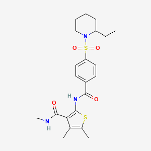 2-(4-((2-ethylpiperidin-1-yl)sulfonyl)benzamido)-N,4,5-trimethylthiophene-3-carboxamide