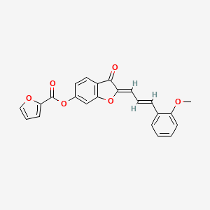 (Z)-2-((E)-3-(2-methoxyphenyl)allylidene)-3-oxo-2,3-dihydrobenzofuran-6-yl furan-2-carboxylate