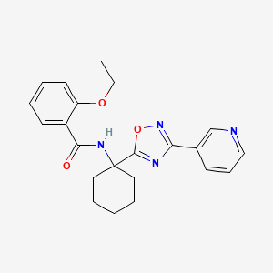 molecular formula C22H24N4O3 B2646195 2-ethoxy-N-[1-(3-pyridin-3-yl-1,2,4-oxadiazol-5-yl)cyclohexyl]benzamide CAS No. 1326865-64-8