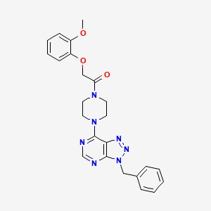 1-(4-(3-benzyl-3H-[1,2,3]triazolo[4,5-d]pyrimidin-7-yl)piperazin-1-yl)-2-(2-methoxyphenoxy)ethanone