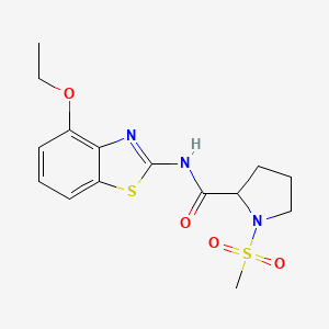 N-(4-ethoxybenzo[d]thiazol-2-yl)-1-(methylsulfonyl)pyrrolidine-2-carboxamide