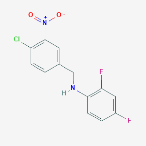 molecular formula C13H9ClF2N2O2 B2646208 N-(4-chloro-3-nitrobenzyl)-2,4-difluoroaniline CAS No. 306731-94-2