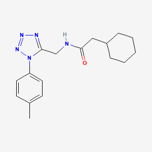 2-cyclohexyl-N-((1-(p-tolyl)-1H-tetrazol-5-yl)methyl)acetamide