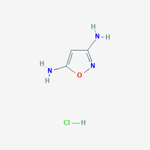 molecular formula C3H6ClN3O B2646211 1,2-Oxazole-3,5-diamine hydrochloride CAS No. 412301-06-5; 4264-07-7