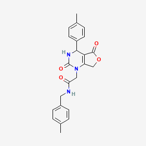 molecular formula C23H23N3O4 B2646212 2-(2,5-dioxo-4-(p-tolyl)-3,4-dihydrofuro[3,4-d]pyrimidin-1(2H,5H,7H)-yl)-N-(4-methylbenzyl)acetamide CAS No. 1251566-61-6